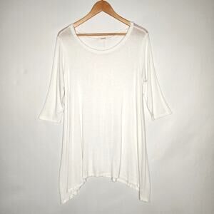 🌻3 for $18 Love In White 3/4 Sleeve Tunic Top